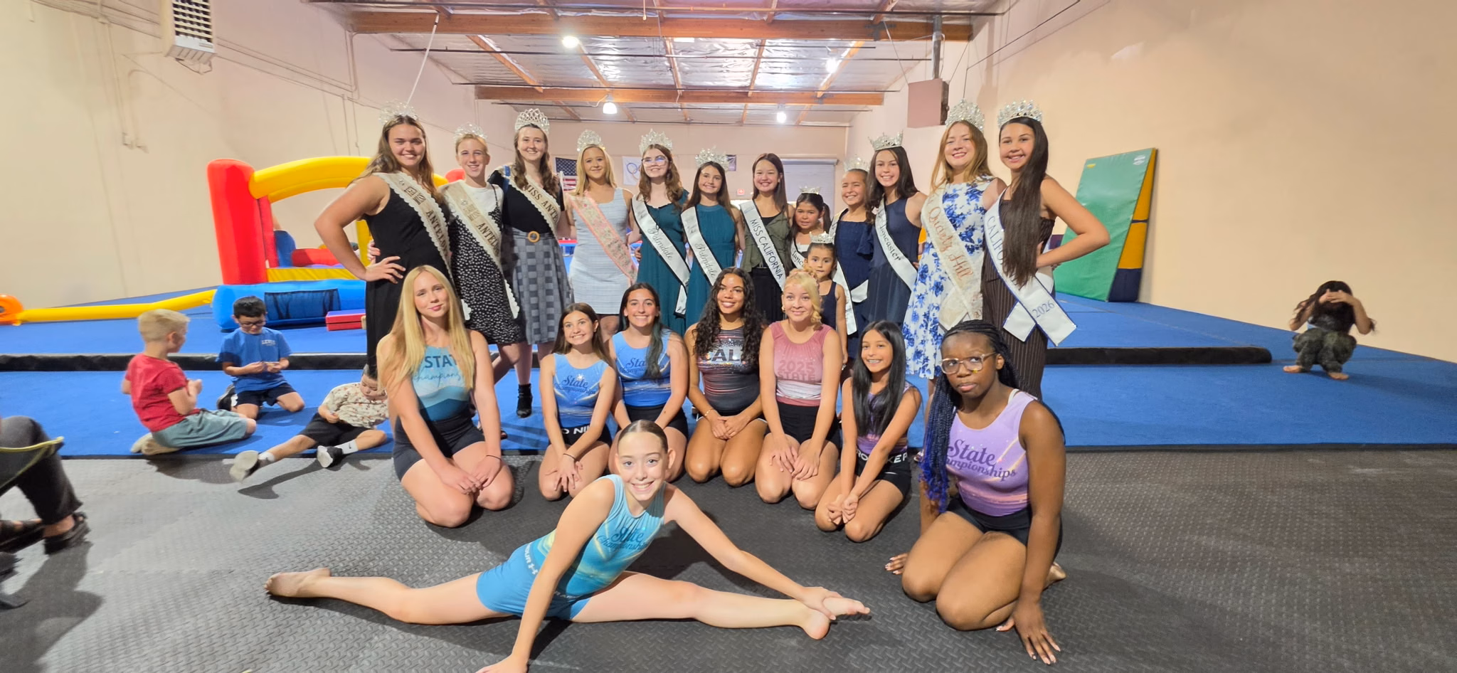 Sandstorm Gymnastics athletes and community members together in the gym